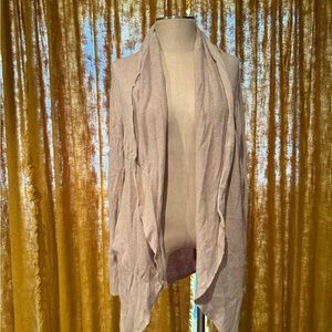 Leith Elegant Cream Drape Cardigan